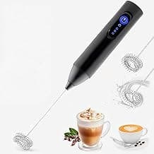 Rechargeable Milk Frother, 3-Speed Electric Coffee Beater & Hand Blender with Dual Spring Whisk | Type-C Fast Charging for Latte, Cappuccino & Matcha (Black 1Y Warranty)