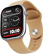 Fire-Boltt Ninja X Ring Smart Watch with 1.96” Large Display, Bluetooth Calling, Wireless Charging, AI Voice Assistant, 500+ Watch Faces, Health Suite, Smart Watch for Man & Woman – Mocha Mousse