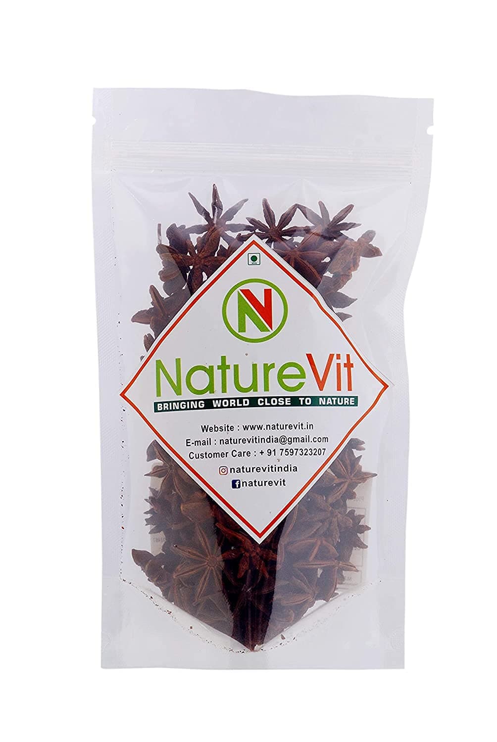 NatureVit Star Anise (Chakri Phool) 500g | Premium Whole Spice | Strong Aroma & Bold Flavor | Imported from Vietnam | Ideal for Indian Cooking, Masala Chai & Ayurvedic Use