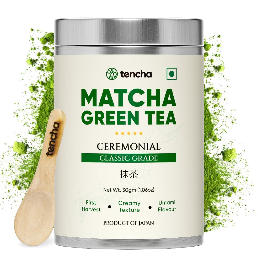 Tencha Super Premium Ceremonial Matcha Tea Japanese Powder 30g | Super Premium Matcha | Pure Japanese Tea Powder | Fine Texture | Smooth Balanced Character | 30g Pack Size