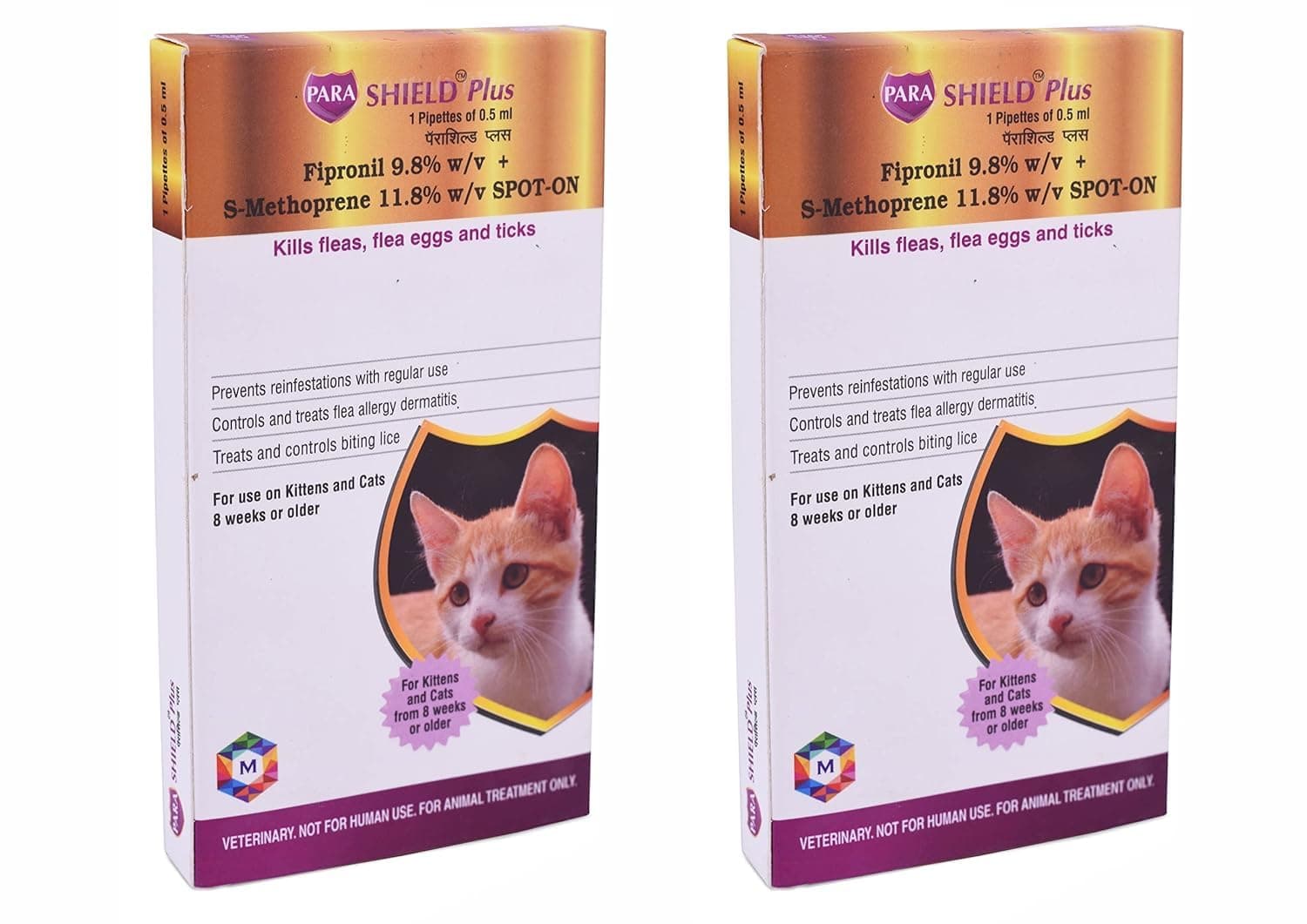 Medfly Spot On Solution for Cats | Effective Treatment for Tick, Flea, Lice | Complete Parasite Protection - Keeps Cats and Kittens Healthy and Happy (Pack of 2)