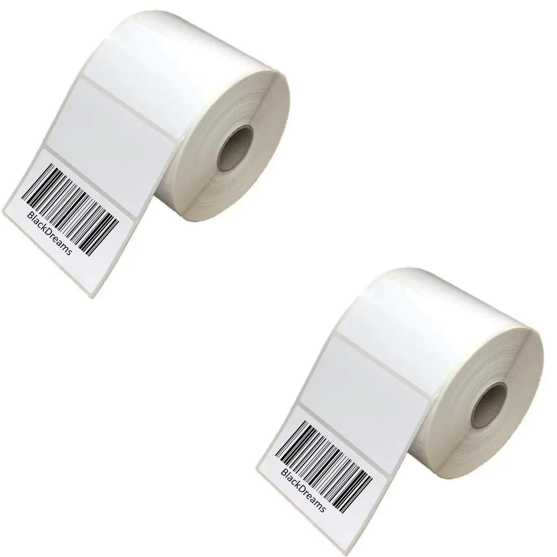 BlackDreams® Direct Thermal Barcode Label Sticker - 2 x 1.5 inches - 50mm x 38mm - 1000 Labels/Roll Self Adhesive Sticker for Printing Barcode Labels 1 inch core (2)