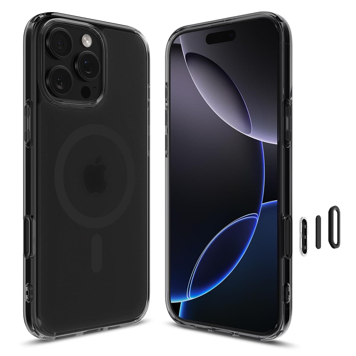 Spigen Ultra Hybrid T MagFit Back Cover Case for iPhone 16 Pro Max, MagSafe Compatible, Air Cushion Technology - Polycarbonate + TPU | Frost Black