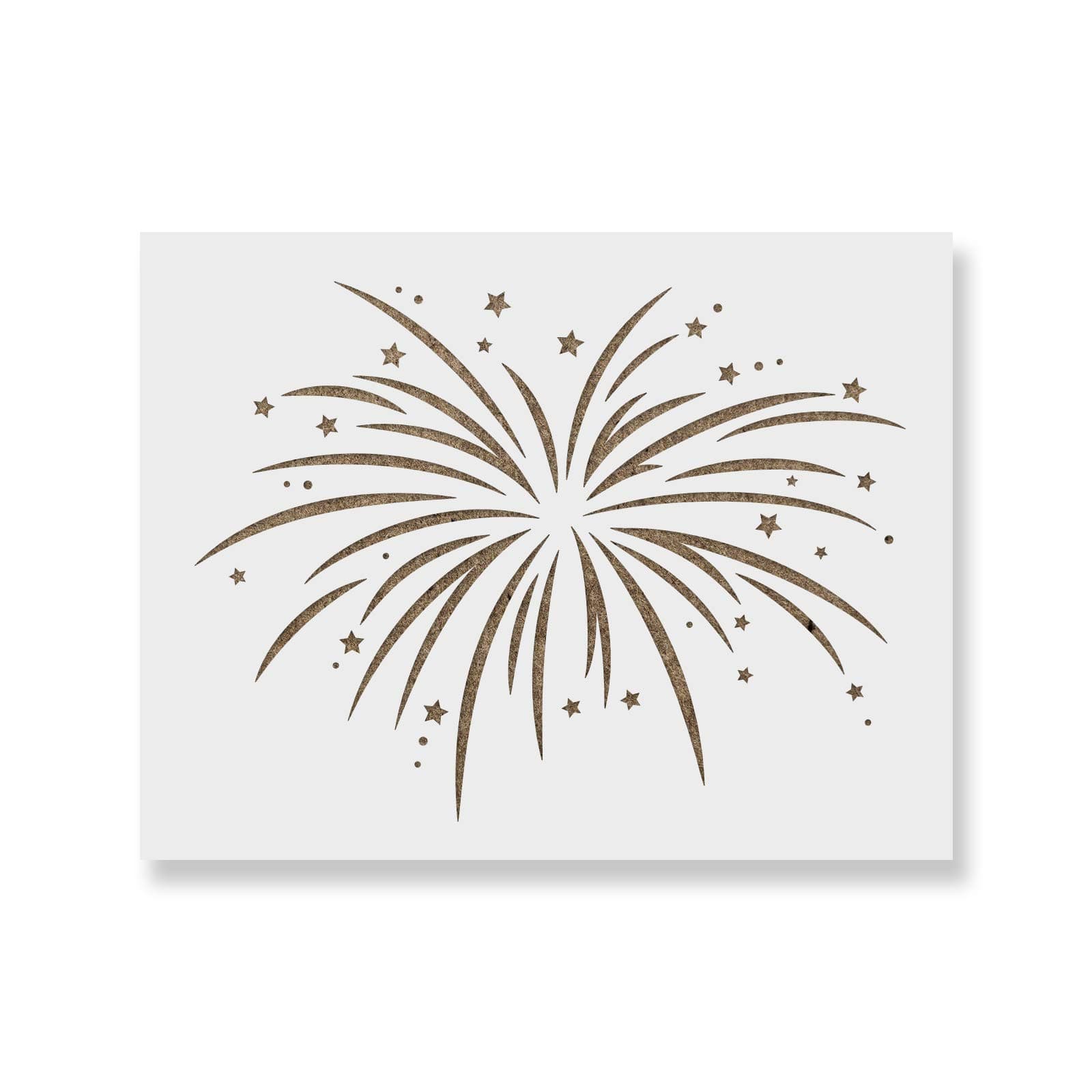 Fireworks Stencil Template - Reusable Stencil with Multiple