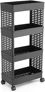 Dillard's Plastic Multipurpose 4-Tier Floor Mount Corner Shelf Kitchen Organizer Rack/Storage Shelf/Dish Rack/Storage Rack For Kitchen