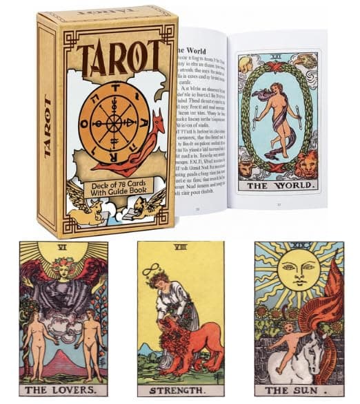 Visaan Tarot Cards Set 78 deck with Guidebook for Beginners - Traditional Rider Waite Style for Intuitive Fortune Telling Cards
