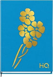 Flora Case Bound Note Book for Gifting and Personal Use | A5 (14.8 cm x 21 cm) | Single line | 192 pages | Blue