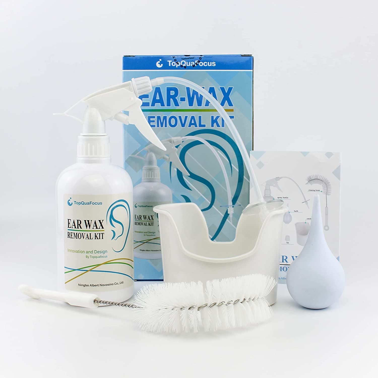 TopQuaFocus Earwax Removal Kit Ear Cleaning Tool Set for Adult & Kid Comprehensive Irrigation System