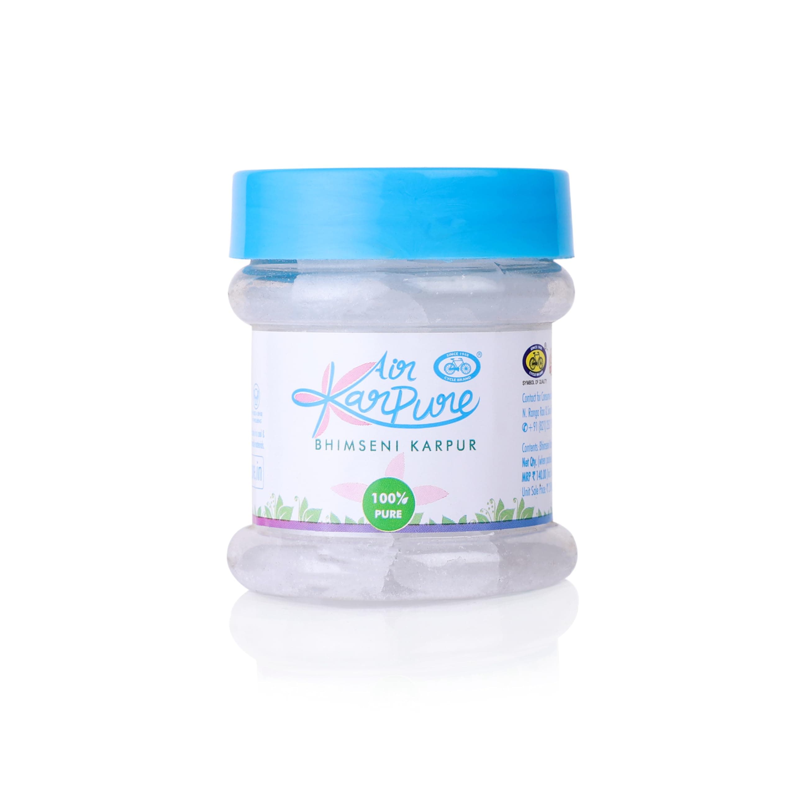 Cycle Pure Karpure Bhimseni Camphor Original, 50Gm, 100% Pure Kapoor, Bhimseni Kapoor Original For Divine Puja Experience, Use With Camphor Electric Diffuser, Long Lasting Fragrance