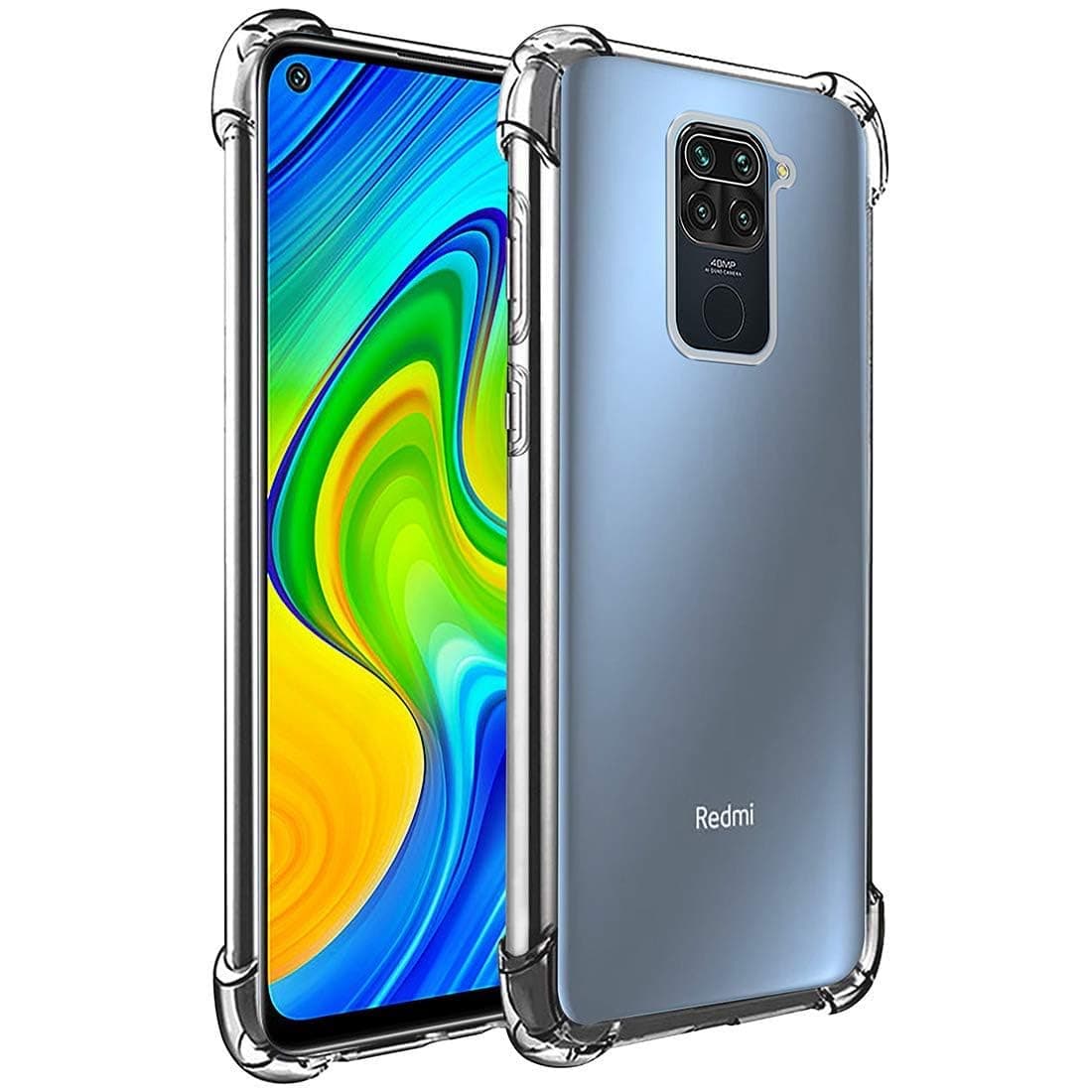 Amazon Brand - Solimo Clear Back Cover Case for Redmi Note 9 | Shock Proof Design | Transparent Back Cover for Redmi Note 9 (TPU, Transparent)