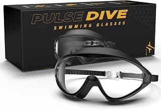 PulseITDive Swim Goggles with Ear Plugs Anti-Fog Swimming Goggles for Adult Men, Women, Youth & Kids Perfect for Swimming, Pool, and Outdoor Activities (PulseDive)