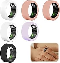 Manthan 6 Pcs Smart Ring for Men Protective Cover, Fitness Ring Protective Cover Set, Water Resistant and Shock Proof Design for Gym Workouts, Swimming Activities, Outdoor Sports