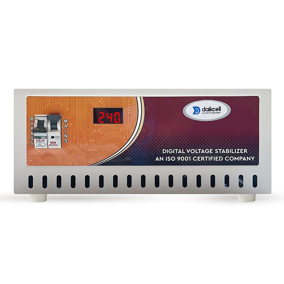 5 KVA Copper 50V-300V Heavy Duty Mainline Voltage Stabilizer for Home - 4000W - 20 Amps Load - 1+4 Years Warranty - DSR013 - White - Single Phase