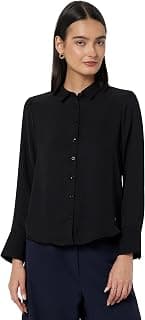 Allen Solly Women's Solid Casual Shirt | Button-Down | Regular Fit | Soft Breathable Fabric | Office & Everyday Wear