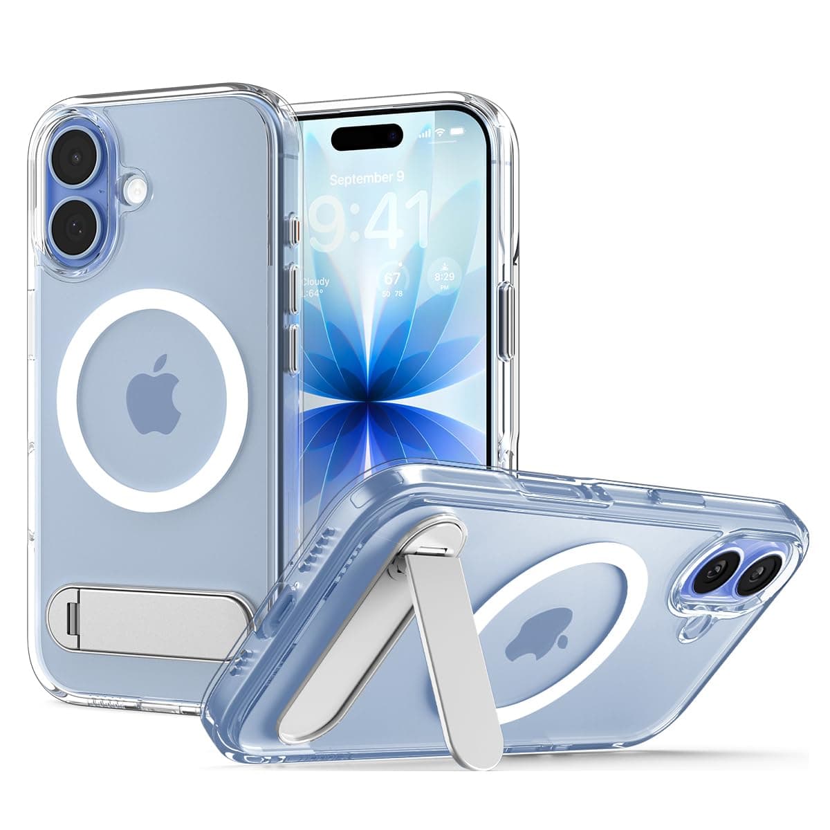 Spigen Ultra Hybrid S MagFit Back Cover Case Compatible with iPhone 17 (TPU + Poly Carbonate | Clear White)