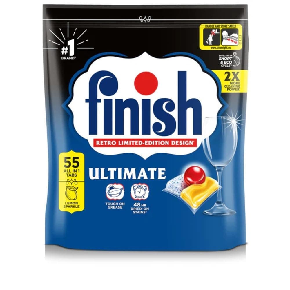 Finish Ultimate All in One Lemon Dishwasher Tablets 55 Pack