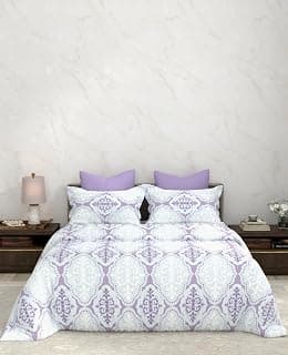 Bombay Dyeing King Size Bedsheet Cotton – Super Soft and 164 TC Premium Fabric, 2 Pillow Covers Included (274 x 274 cm) - FK18