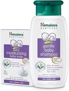 Himalaya Baby Care Bathing Kit (Extra Moisturizing Baby Soap 125g (Pack of 3) and Shampoo 200ml)