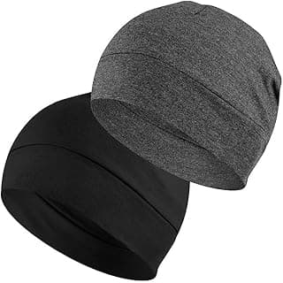 PAROPKAR 100% Cotton lycra Skull Caps Lightweight Beanie Sleep Hats Breathable Helmet Liner Cap Biking Cycling Cap for Unisex