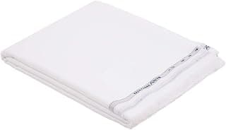 Raymond Cotton Shirt Fabric for Men 1.6 Meters (Big Pana) Pattern: Self Design Slub, Color: White
