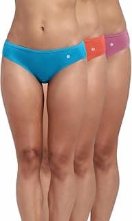 Van Heusen Women Anti Bacterial Bikini Panty - 100% Super Combed Cotton - No Marks Waistband, Moisture Wicking, Moderate Coverage