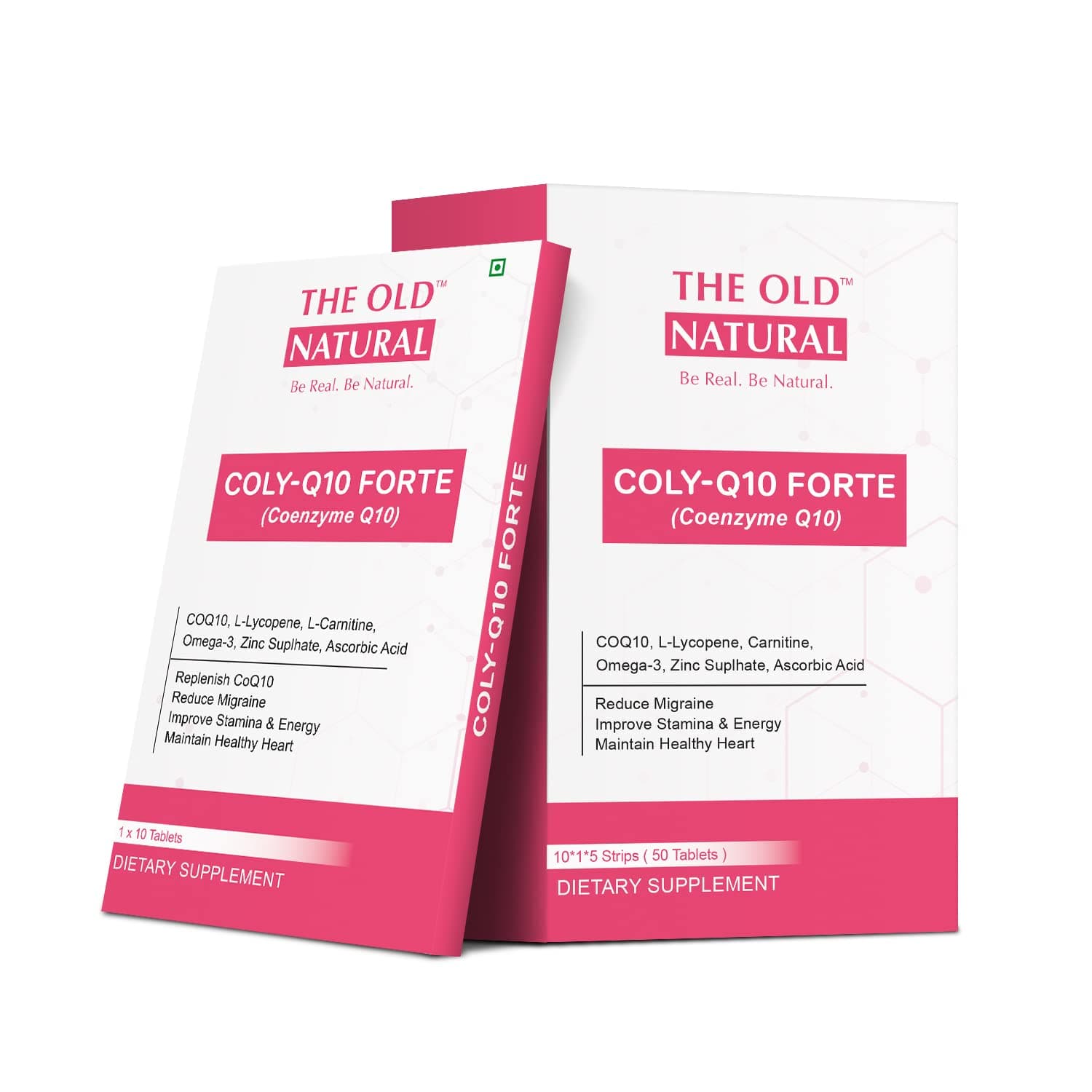 The Old Natural Colyq10 Forte Coq10 50 Tablets Of Coenzyme Q10 With L-Lycopene, Carnitine, Omega-3, Zinc Suplhate, Ascorbic Acid I Unique Combination High Absorption Formula (10 Tablets * 5 Strips )