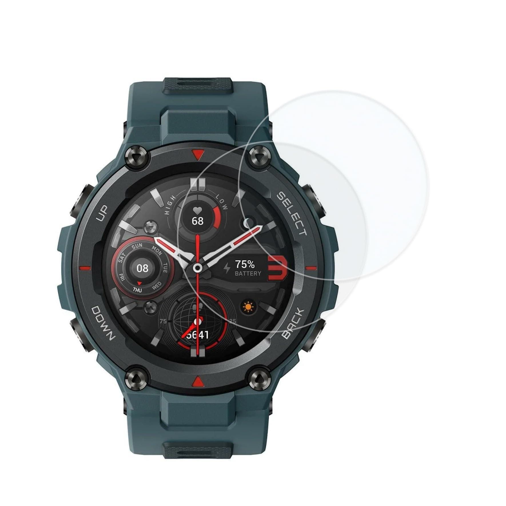 YODI Pack of 2 Waterproof 3D Tempered Glass Screen Protector Compatible with Amazfit T-Rex 3/T-rex2/ T-rex pro/galaxy 6/classic/ultra 47mm/watch 8 40/44mm Only ((Amazfit T Rex/Amazfit T Rex Pro))