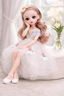URM 12 Inch Fashion Girl Doll for Kids | Doll with Dress | Long Hair Beauty Doll Toy for Girls | Pretend Play Toy | Birthday Gift for Kids | Baby Doll Set for Girls Age 3+ (Random Clothes)