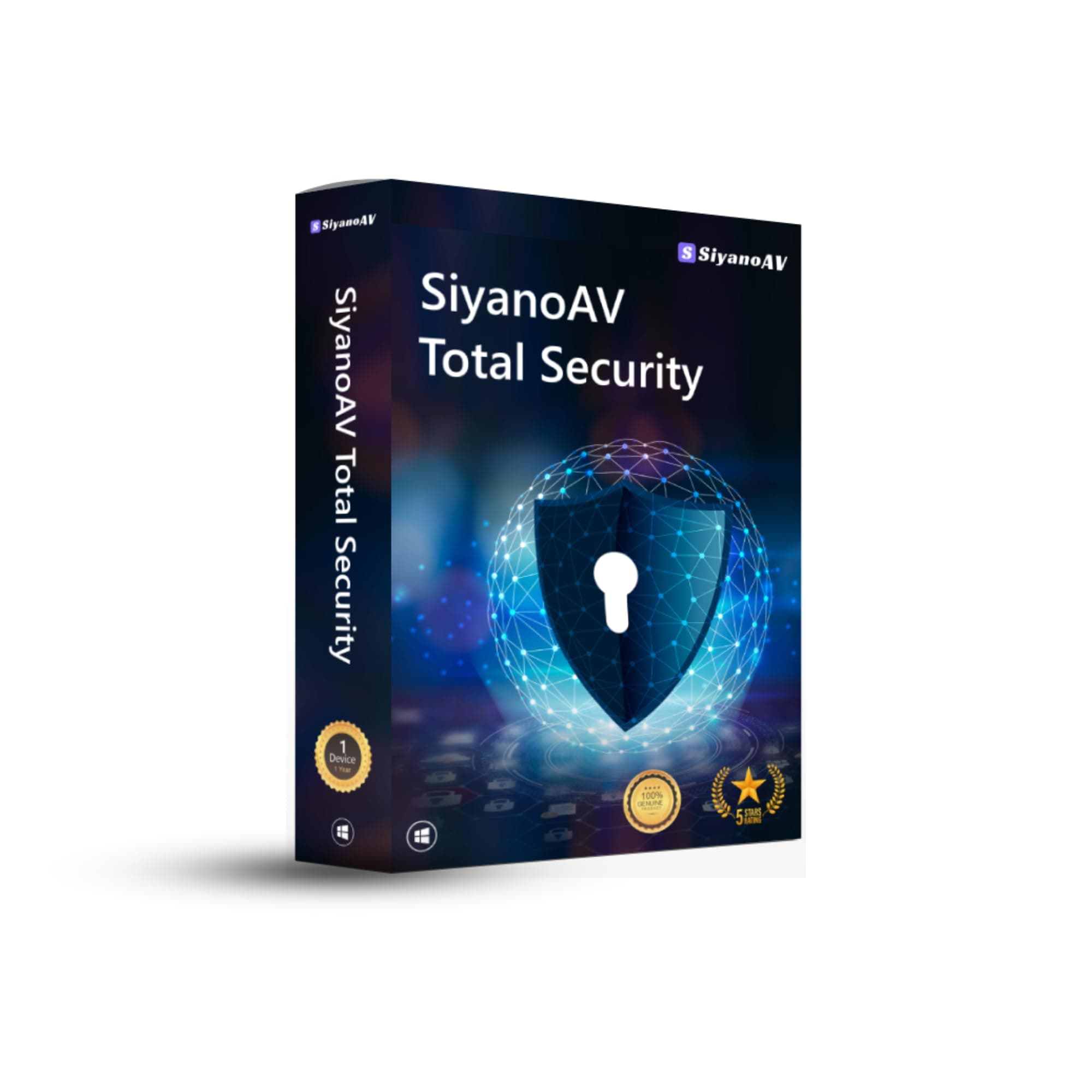 SiyanoAV Total Security For Windows 2025 | 1 Device 3 Year | 20 GB Secured Cloud Free | Vulnerability Access & Parental Control Included - Email Delivery in 30 Minutes - No CD