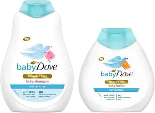 Baby Dove Rich Moisture Shampoo, 400ml & Rich Moisture Nourishing Baby Lotion (200ml) Combo