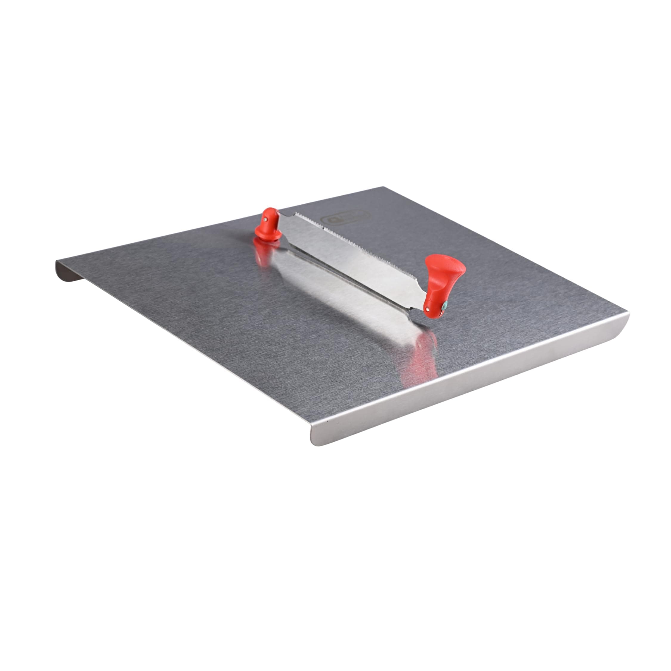 2-in-1 Stainless Steel Chopping Board with Ultra Sharp Cutter Blade | Rust-Free Steel Cutting Board with Knife | Anti-Slip, Durable, Easy to Clean | Vegetable & Fruit Cutter Board for Kitchen