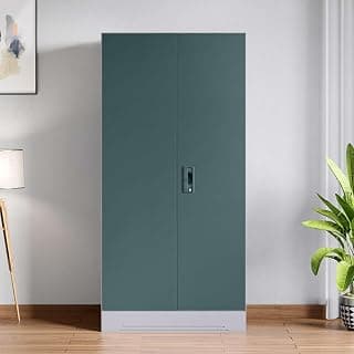 Interio by Godrej Slimline 2 Door Steel Almirah with Locker and Drawer in Textured Sea Pine