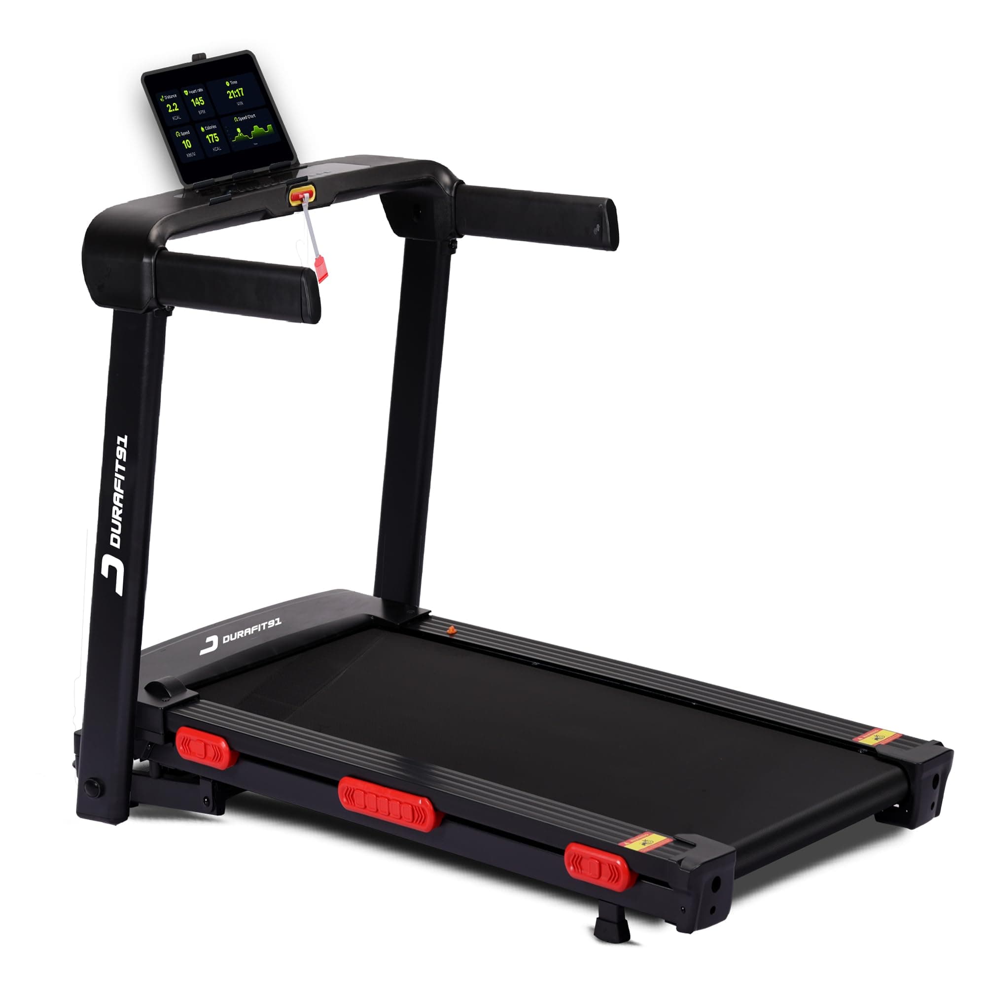 Durafit91™ Hike | 6 HP Peak BLDC Motorized Treadmill | 25 Level Auto Incline |Max Speed 18 Km/Hr | Max User Weight 150 Kg | Shock Absorption Technology| Bluetooth Speaker | Wynd app |Home use
