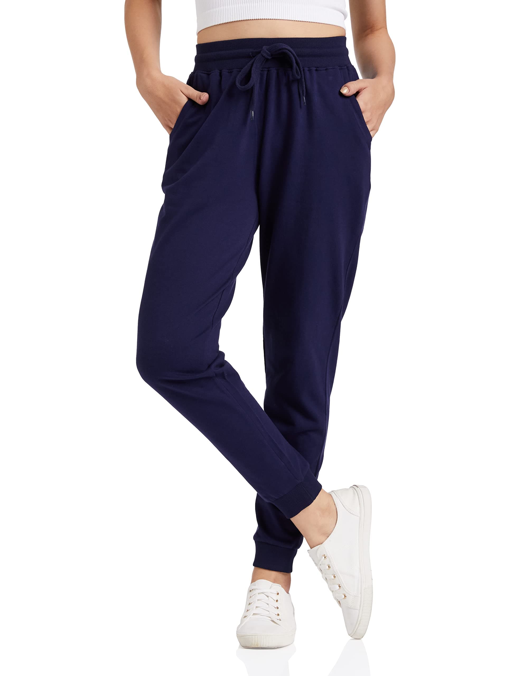 Amazon Brand - Symbol Women Ankle Lenght Regular Fit All-Season Jogger Track Pant (Available in Plus Sizes)
