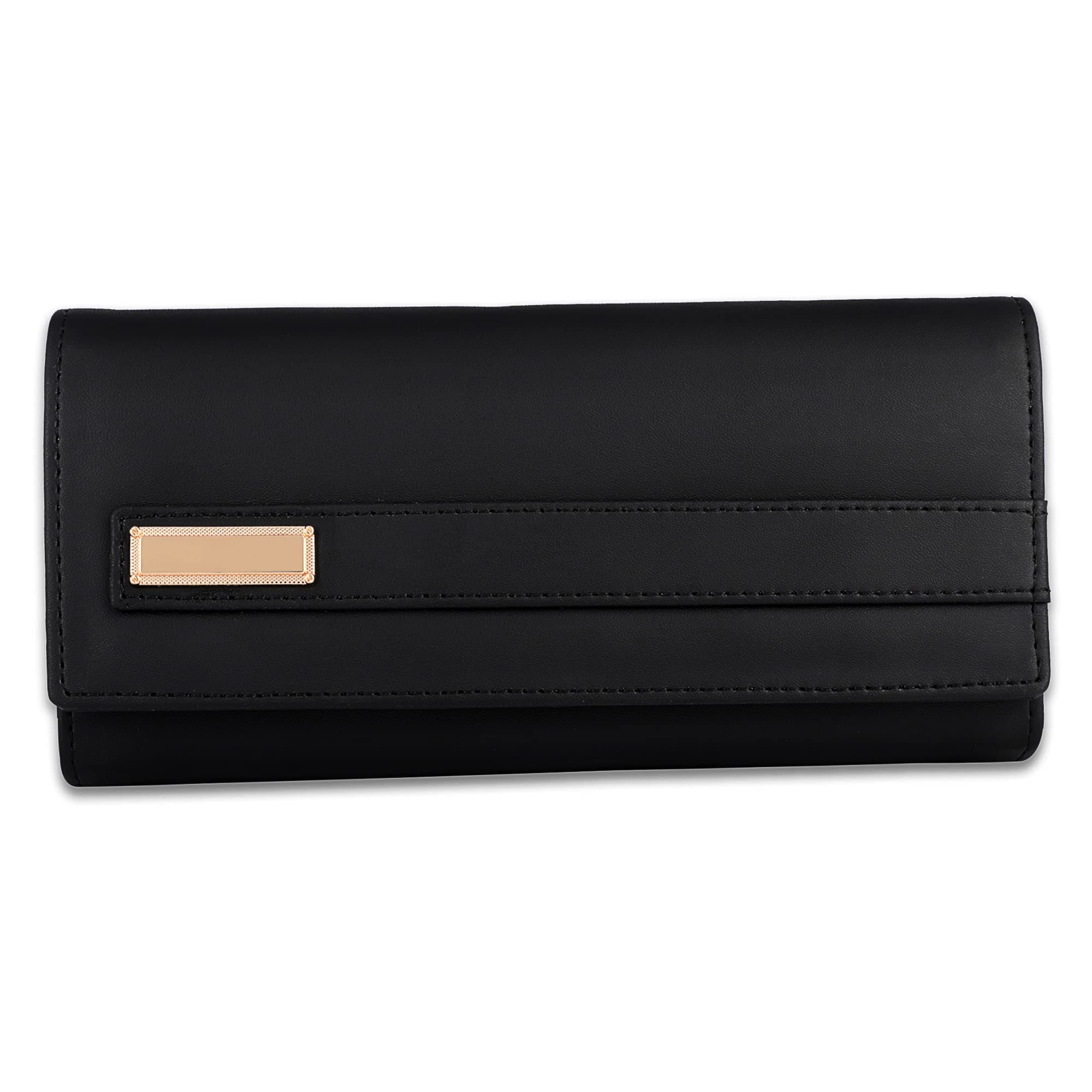 ALSU Women's Hand Wallet Purse Clutch | Phone Pocket | Coin Compartment | Credit Card Slots| Zipper Pocket| Office use| Casual use| Faux Leather (Black)