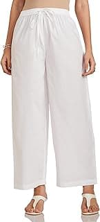 Amazon Brand - Myx Women Cotton Relaxed Fit Palazzo (Available in Plus Sizes)