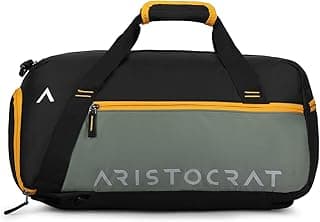 Aristrocrat Aristocrat Power 52cm Gym Duffle Bag for Men and Women with Multiple Pockets and Separate Shoe Compartment for Travel, Sports and Workouts (Black)