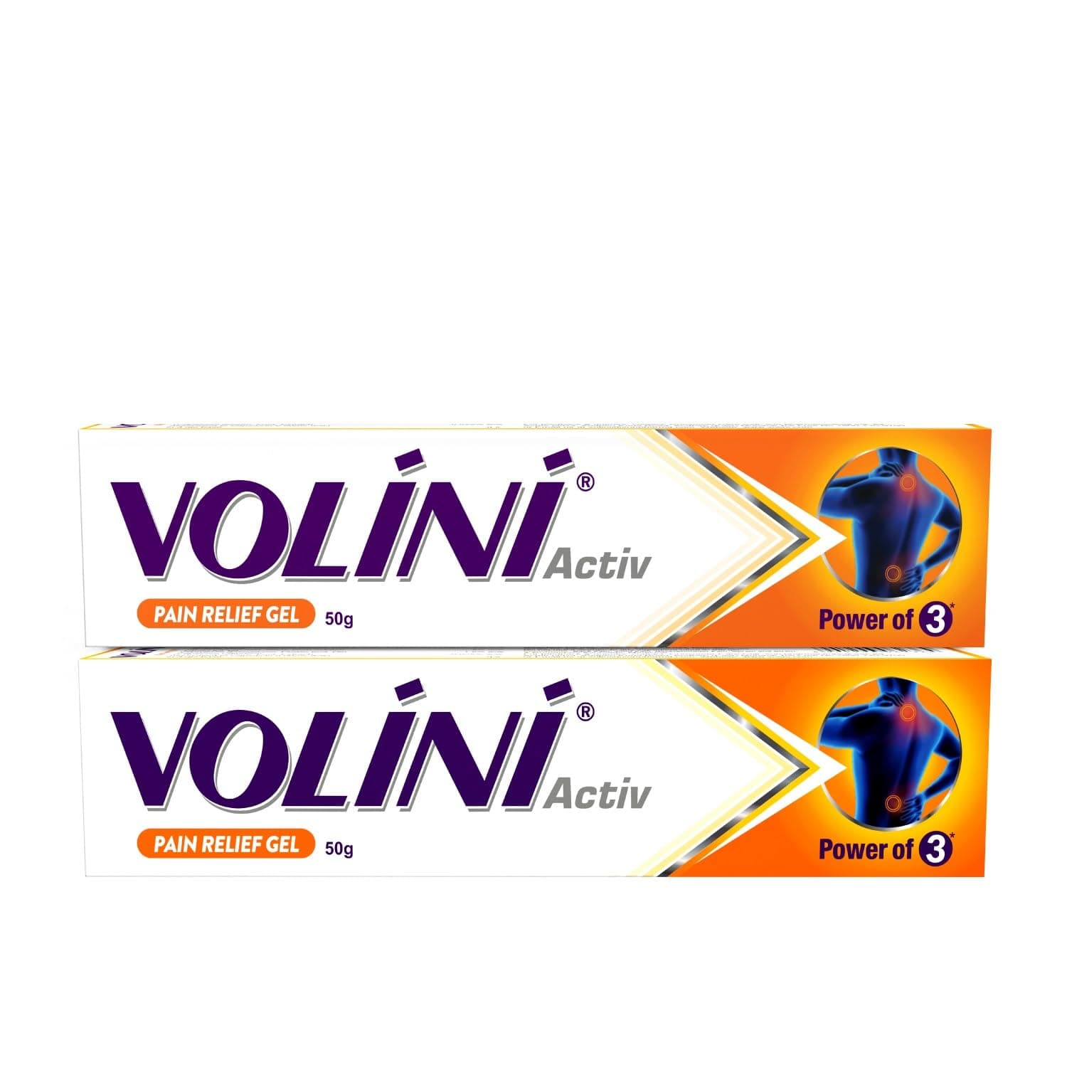 Volini Activ Pain Relief Gel 50 g | Pack of 2 | Quick Relief from Back Pain, Neck/Shoulder Pain, Sprain & Joint Pain | With Powerful Ingredients – Gandhapura Oil, Pudina Satva, Shallaki Gum & Capsaicin | Recommended for Sports Injuries, Active Lifestyle Injuries & Everyday Pain Relief