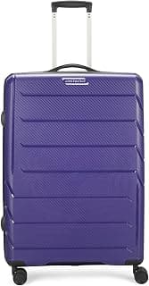 Aristocrat Polypropylene (Pp) Chroma Large 75 Cm Hardsided,8 Wheels Spinner,Fixed Combination Lock, Spacious, for Men & Women, 7 Year Warranty Trolley - Purple