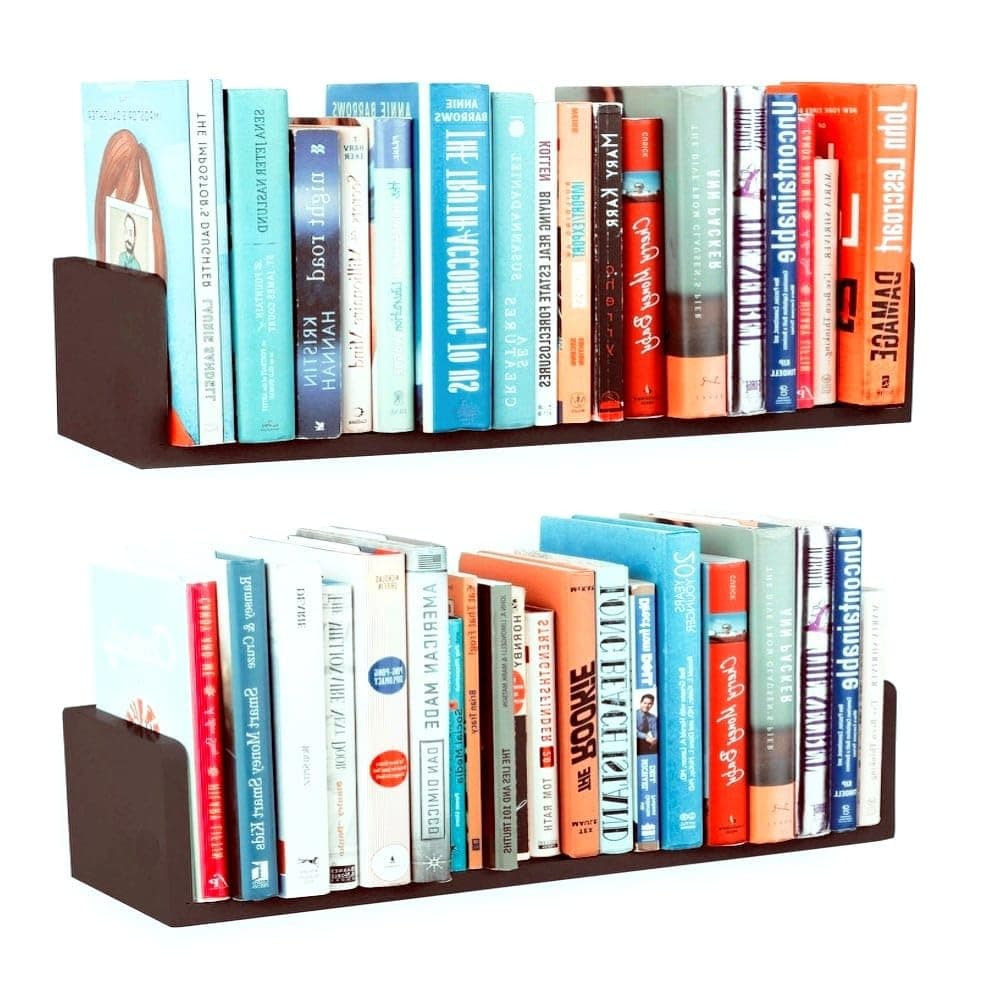 Dime Store Engineered Wood Pre-Laminated Book Shelf Multipurpose Home Decor Storage Shelf Showcase Organizer for Living | Multi Function Kitchen Pantry Organization and Storage (Brown)