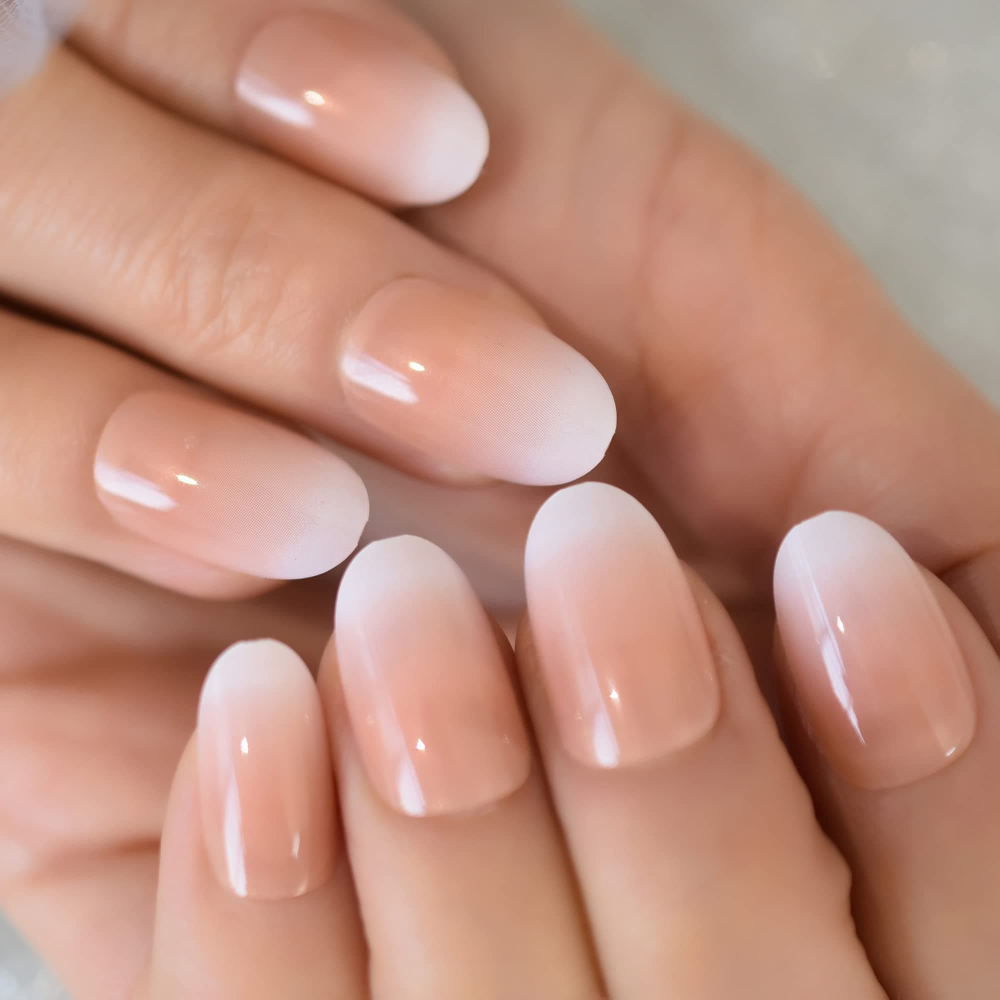 Gush Beauty Press On Nails, Reusable Sugar - Short Round | 24 Pack | Salon-style reusable press on nails with glue & adhesive tabs included - long lasting design that applies in minutes.