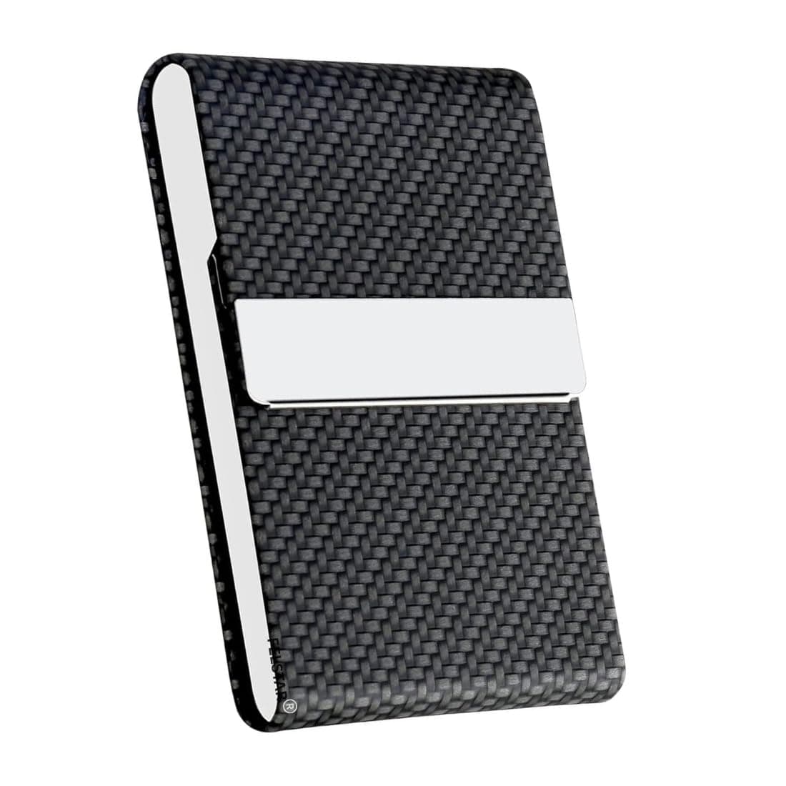 FELSTAR Pu Leather & Metal Business Card Holder/Credit/Visiting Men and Women Corporate Gift (S Black)