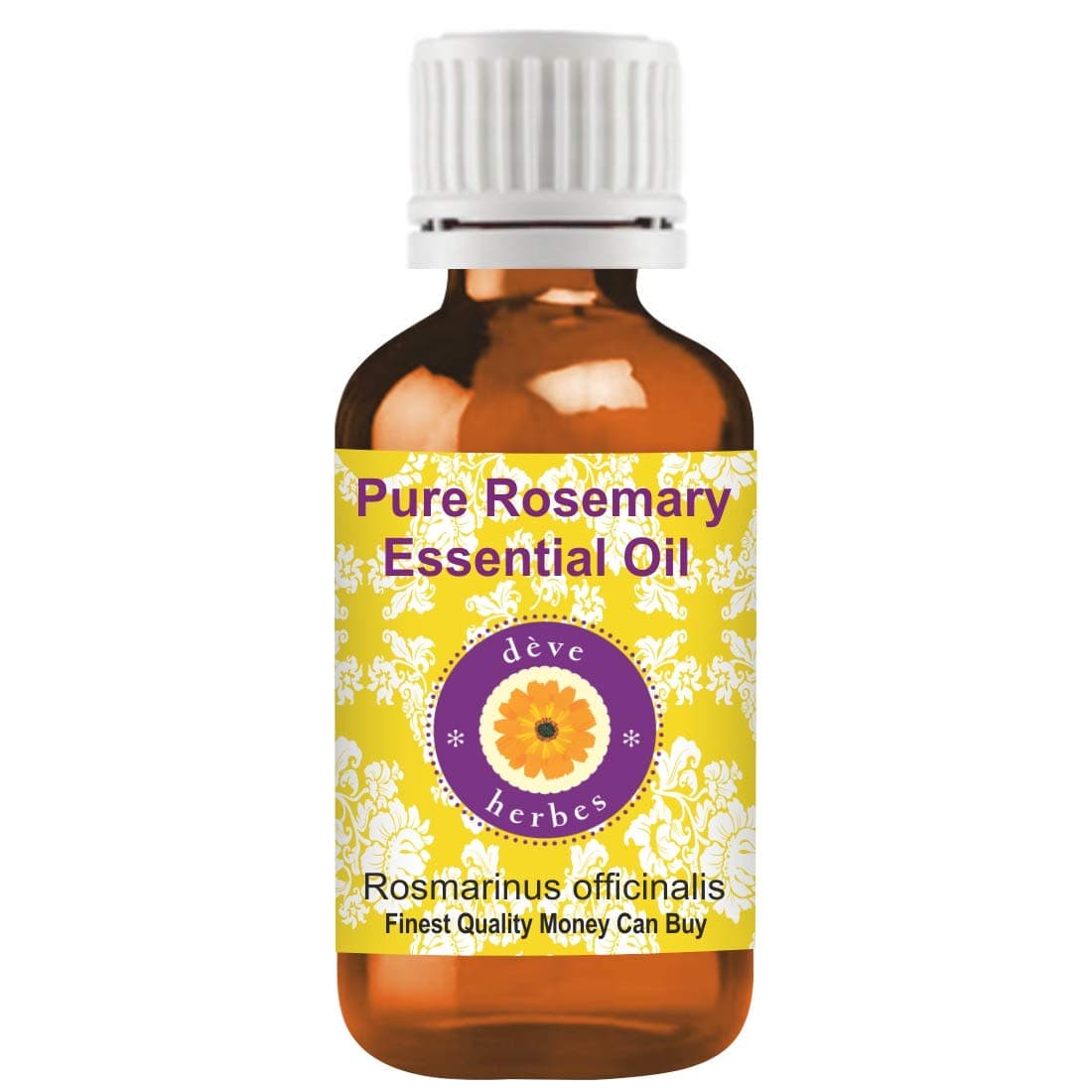 Deve Herbes Rosemary Essential oil (Rosmarinus officinalis) Pure | Non-Sticky | Non-greasy | Lightweight | Men & Women | All Skin Types | 15ml