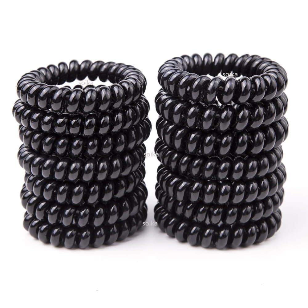 Soika® Telephone Wire | Spiral Elastic Band | Bracelet | Ponytail Holder Hair Rubber Bands