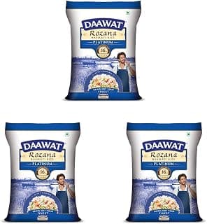 DAAWAT Basmati Rice Rozana Platinum (Pack of 3)