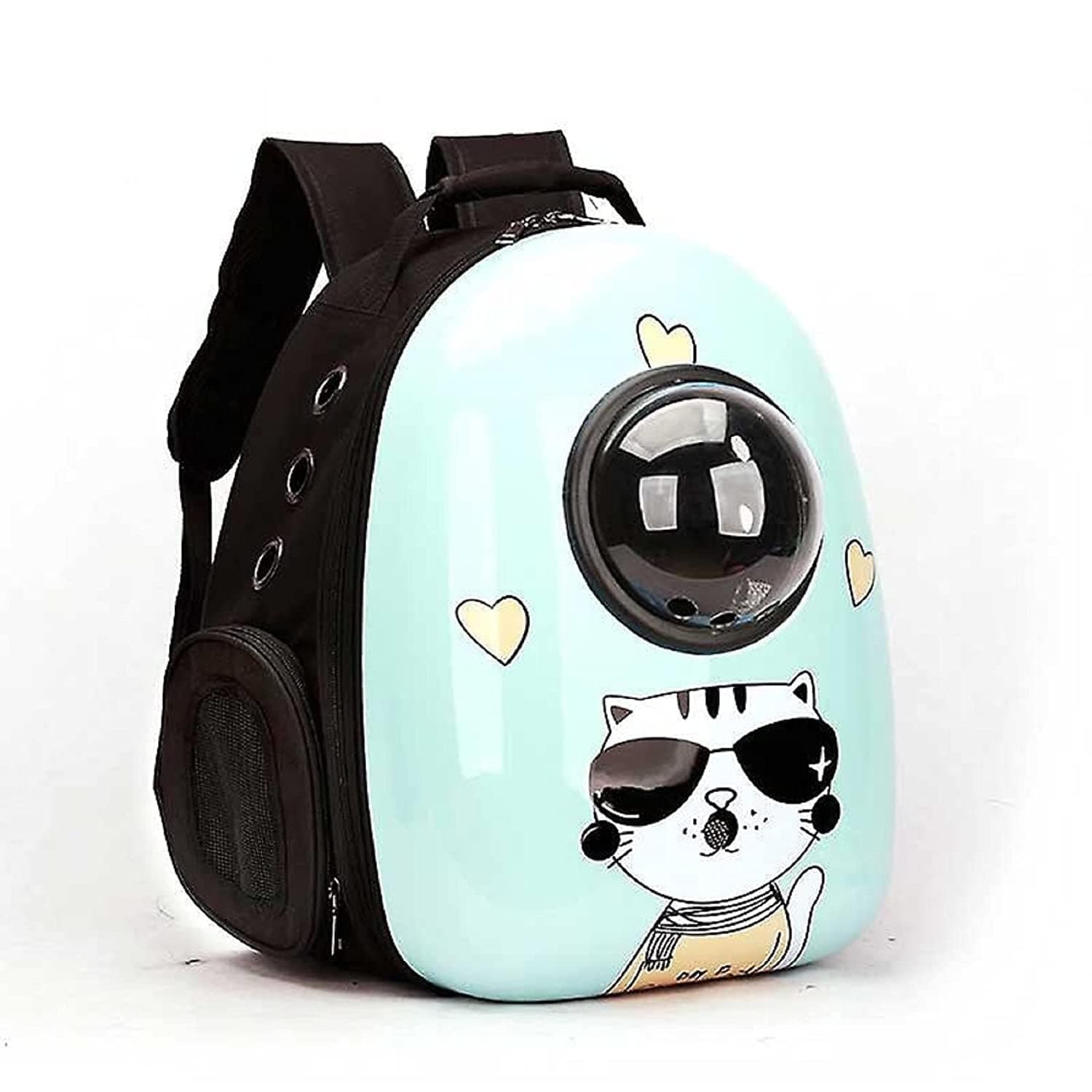 PSK PET MART Portable Multi Air Vents Waterproof Light-Weight Leopard Print Travel Bag Cum Carrier Space Astronaut Capsule Backpack for Cats, Dogs,