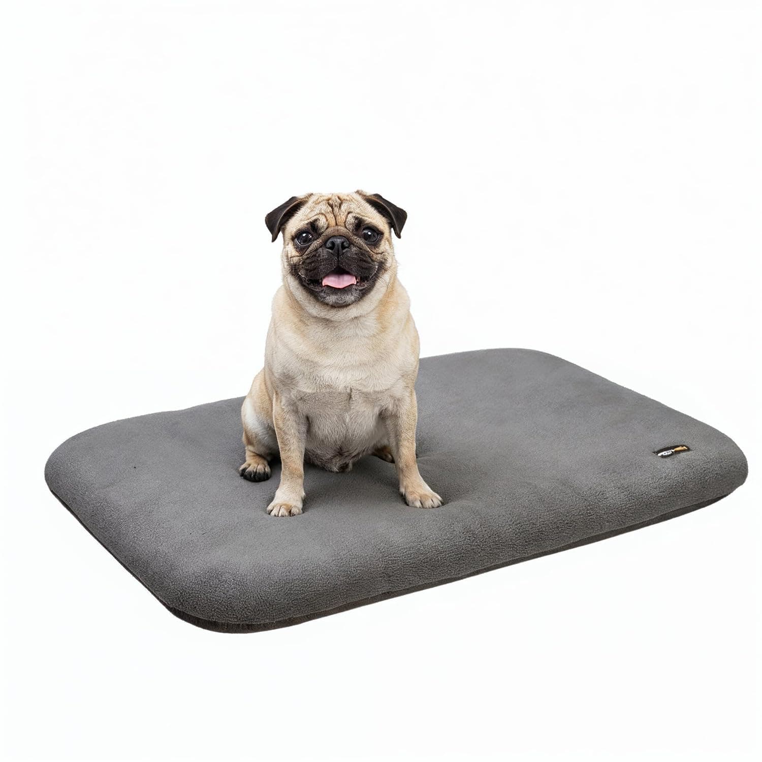 amazon basics Magic Comfortable Foam Smooth Light Gray Premium Pet Bed | Single Unit | for Dogs and Cats