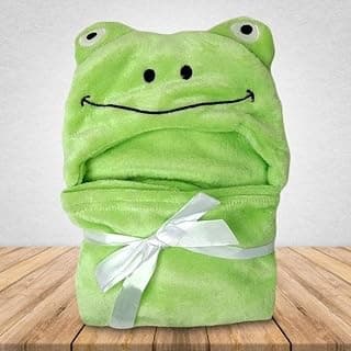 First Kick Baby Blanket New Born Soft Coral Wrapper Durable Fleece Polyester Cum A/C Blanket for Baby Boys and Baby Girls Parrot Green