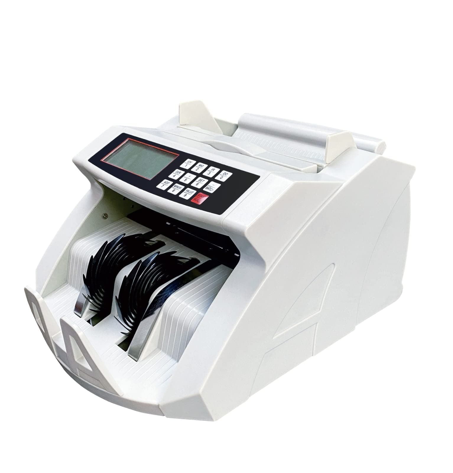GOBBLER Business-Grade Note Counting Machine with Fake Note Detection & Large LCD Display, Counts All Old & New Notes, Heavy Duty Cash Counter Designed for Indian Currency (Grey - GB-5388-MG)