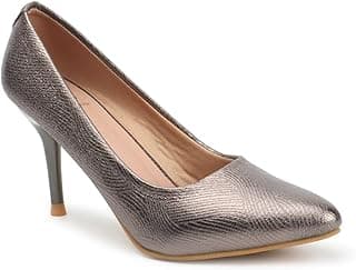 Carlton London Women Stylish Slipon Pump Shoes with Stiletto Heels, Pointed Toe